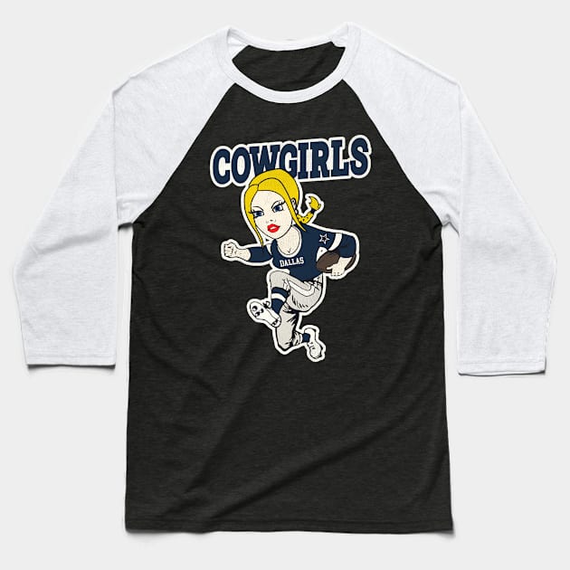 Dallas Cowgirls Baseball T-Shirt by darklordpug